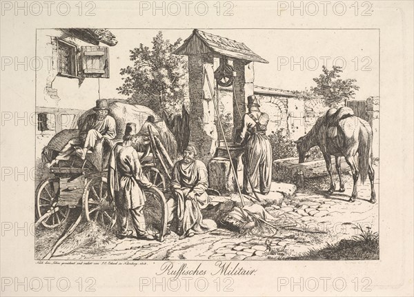 Cossack at the Well, 1815. Creator: Johann Christian Erhard.