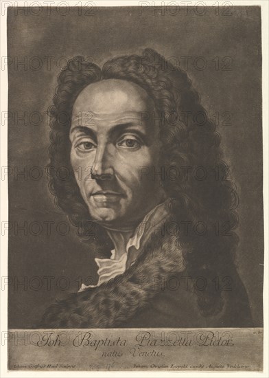 Portrait of Giovanni Battista Piazzetta, early 18th century. Creator: Johann Gottfried Haid.