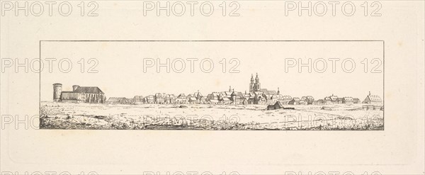 View of an Old Town with a Church and High Gabled Houses.n.d. Creator: Johann Gottfried Schadow.
