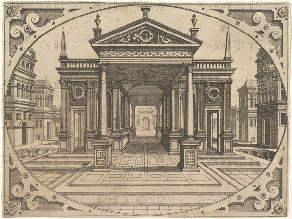 Plate from "Scenographiae...", ca. 1560. Creator: Johannes van Doetecum I.