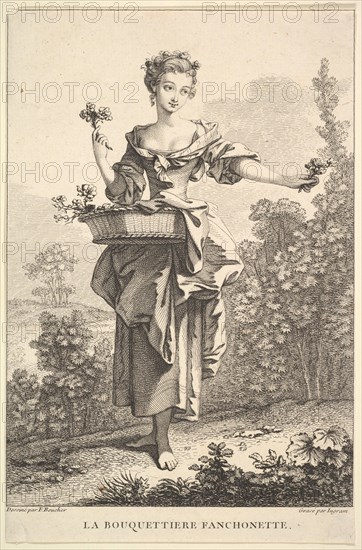 The Flower Girl Fanchonette, 1741-63. Creator: John Ingram.