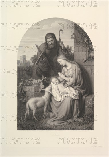 The Holy Family, mid 19th-19th century. Creator: Josef Kohlschein.