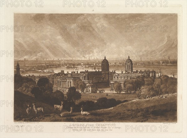 London from Greenwich (Liber Studiorum, part V, plate 26), January 1, 1811. Creator: JMW Turner.
