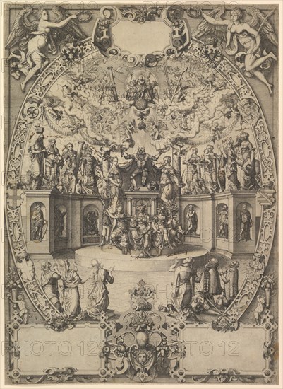 The Apotheosis of Emperor Maximilian II, 16th century. Creator: Jost Ammon.