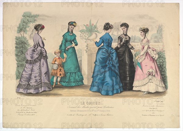 Le Coquet, No. 22, from Journal des Modes Spécial pour Couturières, July 1, 1869. Creator: Laure Noel.