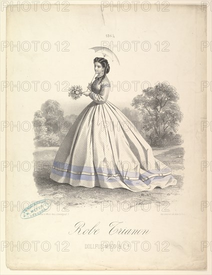 Robe Trianon, Dollfus Mieg & Cie, 1865. Creator: Lemercier et Compagnie.