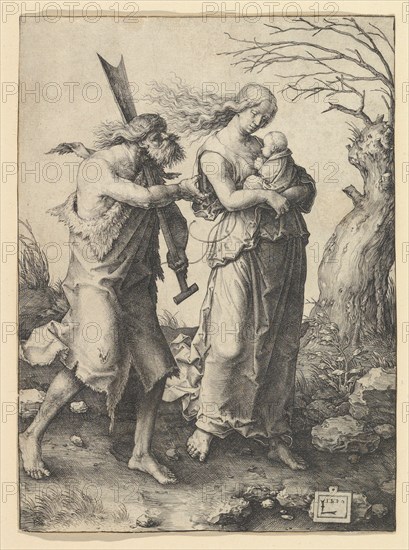 Adam and Eve after the Expulsion, 1510. Creator: Lucas van Leyden.
