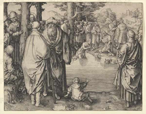 The Baptism of Christ in the River Jordan, ca. 1510. Creator: Lucas van Leyden.