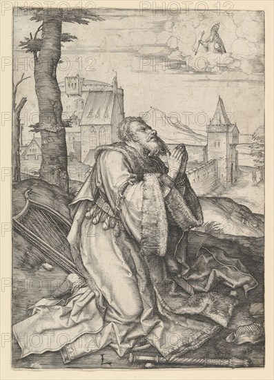 David Praying, ca. 1507. Creator: Lucas van Leyden.