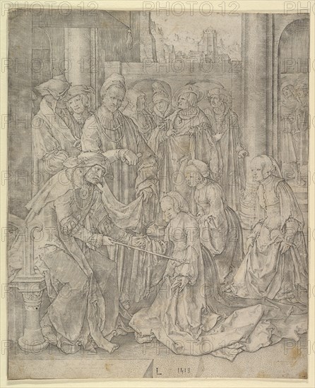 Esther Before Ahasuerus, 1518. Creator: Lucas van Leyden.