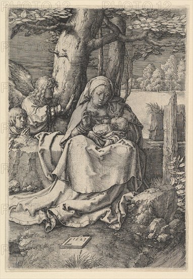 The Virgin and Child with Two Angels, 1523. Creator: Lucas van Leyden.