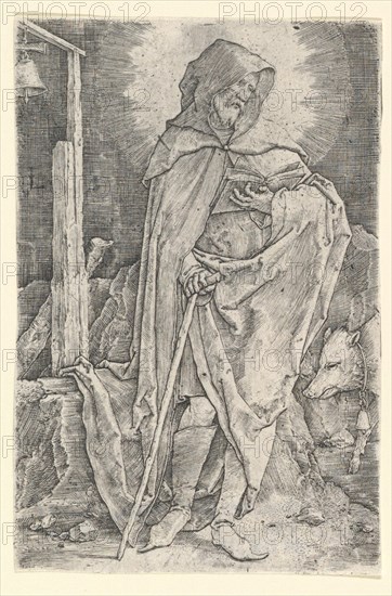 St. Anthony, ca. 1521. Creator: Lucas van Leyden.