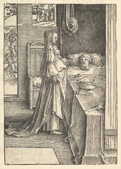 Jezebel Promising Naboth's Vineyards to King Ahab, ca. 1517. Creator: Lucas van Leyden.