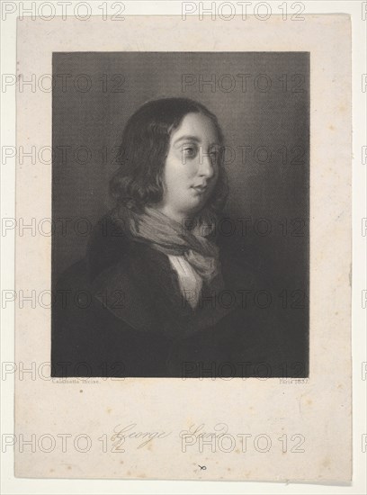 Portrait of George Sand, 1837. Creator: Luigi Calamatta.