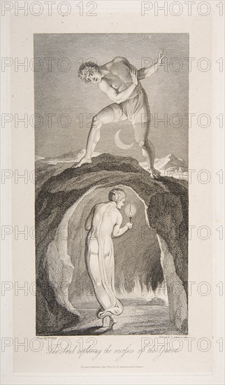The Soul Exploring the Recesses of the Grave, from The Grave, a Poem by Robert Bl..., March 1, 1813. Creator: Luigi Schiavonetti.