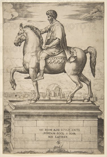 Equestrian Statue of Marcus Aurelius, 1515-27. Creator: Marco Dente.