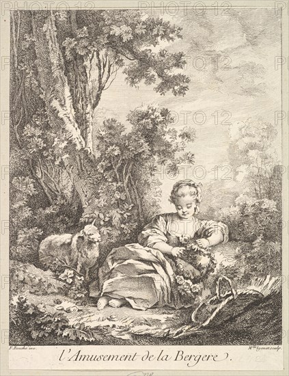 The Amusement of a Shepherd Girl. Creator: Marie Madeleine Igonet.