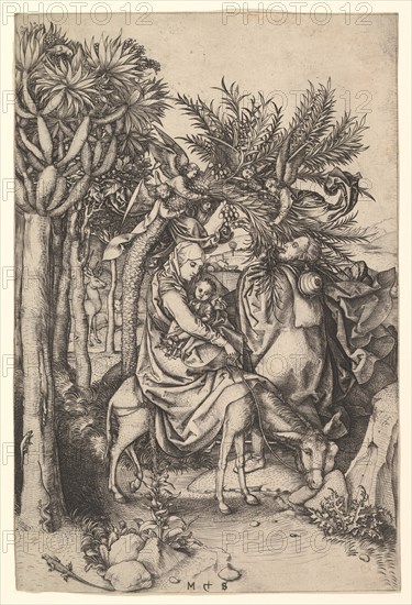 Rest on the Flight into Egypt, ca. 1435-1491. Creator: Martin Schongauer.