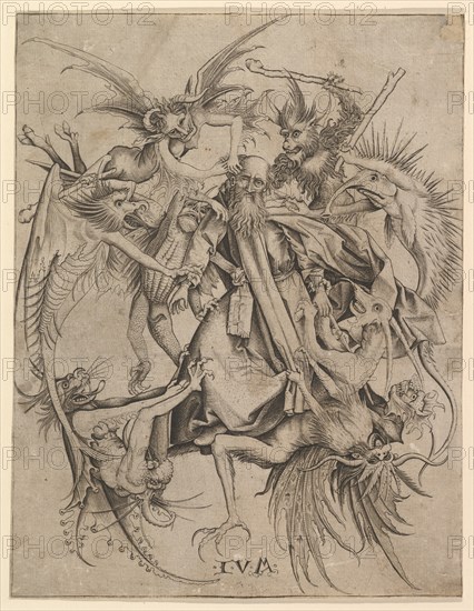 Saint Anthony Tormented by Demons, late 15th century. Creator: Master FVB.