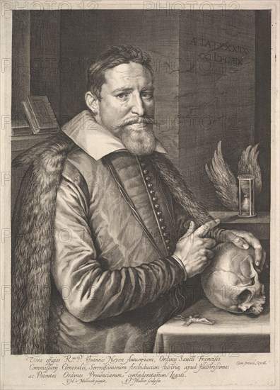 Portrait of Joannes Neyen, General of the Order of Franciscan Friars, Ambassador in Trier, 1608. Creator: Michiel van Mierevelt.