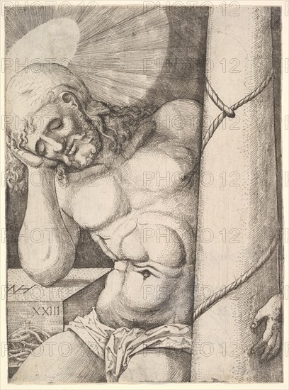 The Man of Sorrows at the Column, 1523. Creator: Nicolaas Hogenberg.