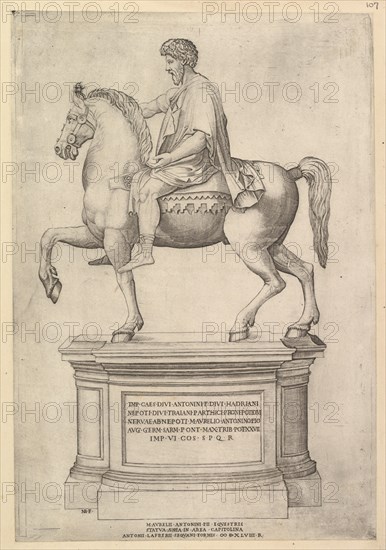 Speculum Romanae Magnificentiae: Marcus Aurelius, 16th century. Creator: Nicolas Beatrizet.