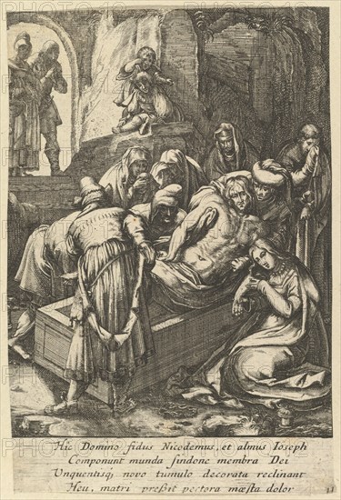 The Entombment, from The Passion of Christ, mid 17th century. Creator: Nicolas Cochin.