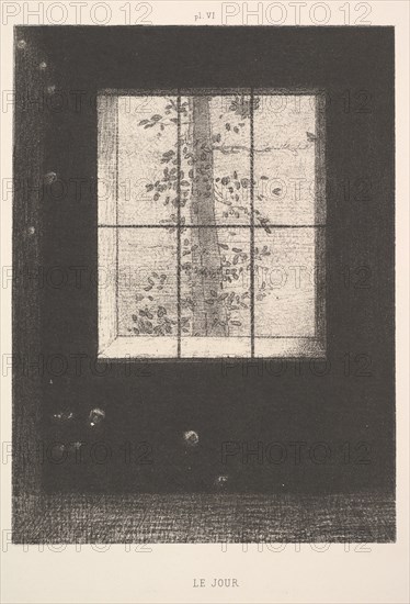 Day (Le Jour), from the series, Dreams (Songes), plate VI, 1891. Creator: Odilon Redon.