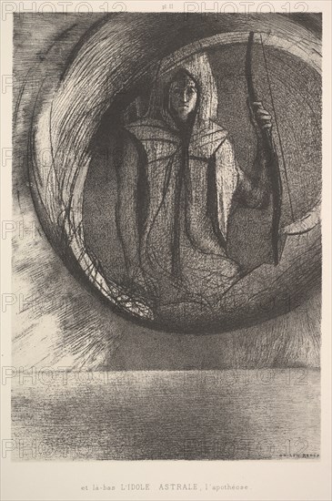 And over there, the Astral Idol, the Apotheosis, 1891. Creator: Odilon Redon.