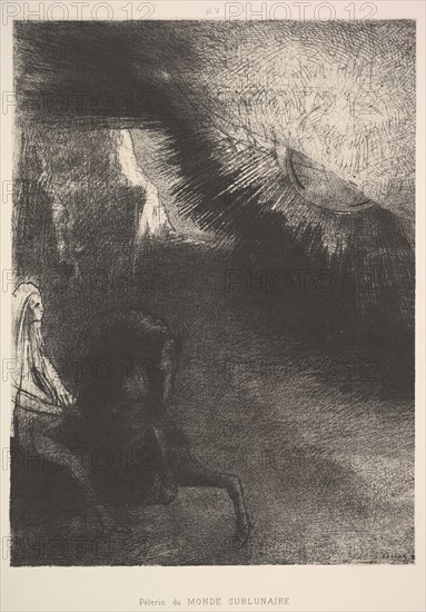 Pilgrim from a sublunar world, 1891. Creator: Odilon Redon.