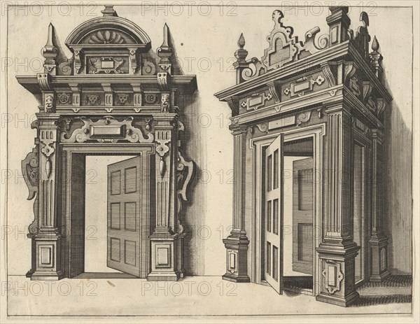 Two Wooden Portals from 'Verscheyden Schrynwerck