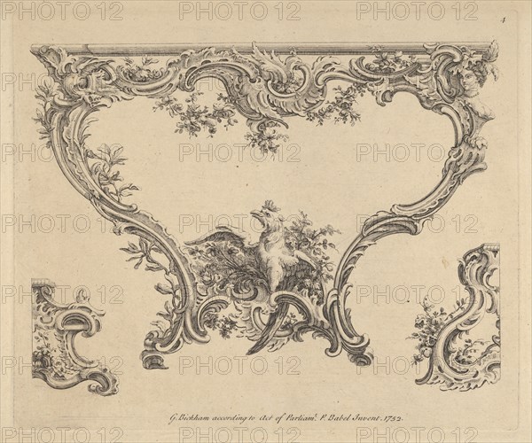 Design for a Console Table, 1752. Creator: Pierre Edme Babel.