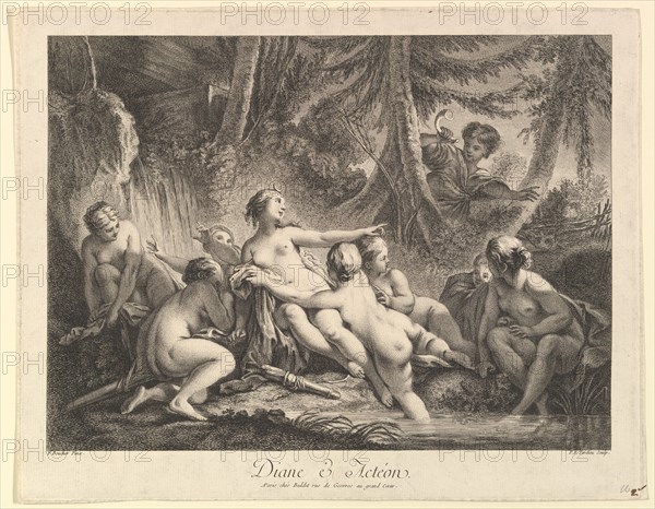 Diana and Acteon. Creator: Pierre Francois Tardieu.