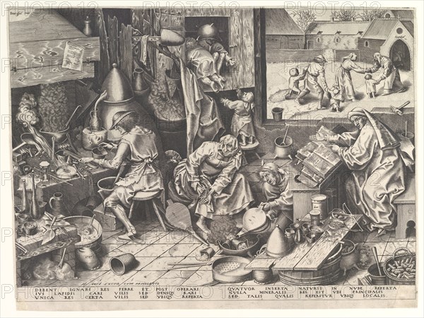The Alchemist, after 1558. Creator: Philip Galle.