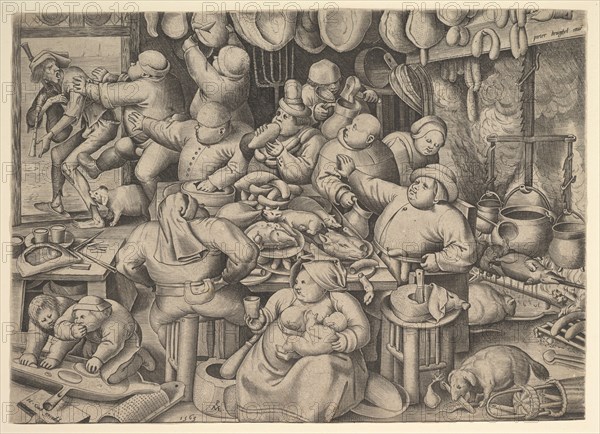 The Fat Kitchen, 1563. Creator: Pieter van der Heyden.