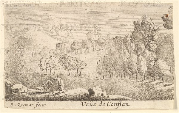 Veüe de Conflans, mid-17th century. Creator: Reinier Zeeman.