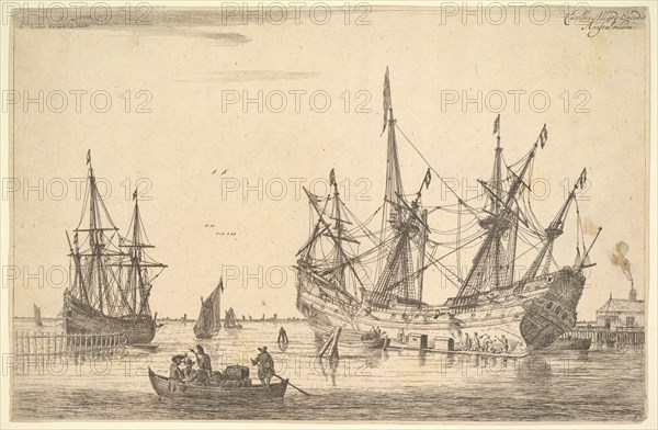 Men Caulking the Hull of a Ship, 17th century. Creator: Reinier Zeeman.