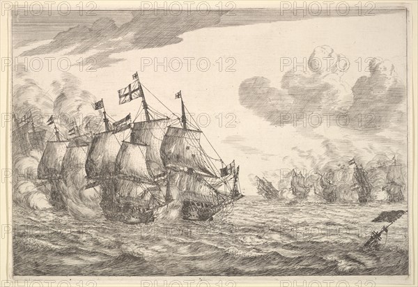 Naval Battle, 17th century. Creator: Reinier Zeeman.