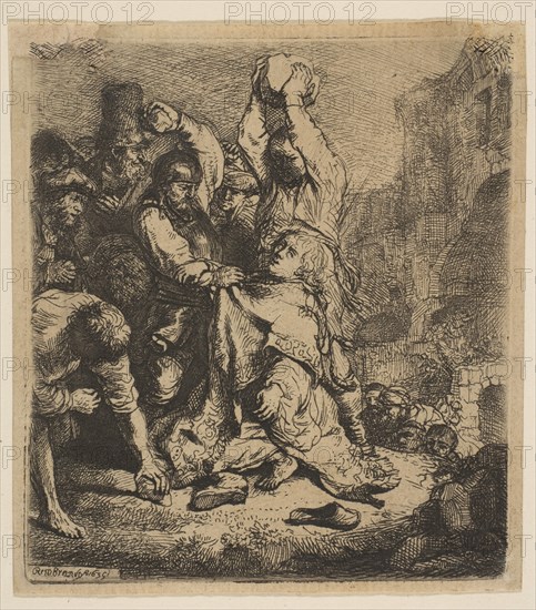 The Stoning of St. Stephen, 1635. Creator: Rembrandt Harmensz van Rijn.