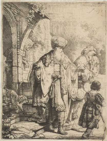 Abraham Casting Out Hagar and Ishmael, 1637. Creator: Rembrandt Harmensz van Rijn.