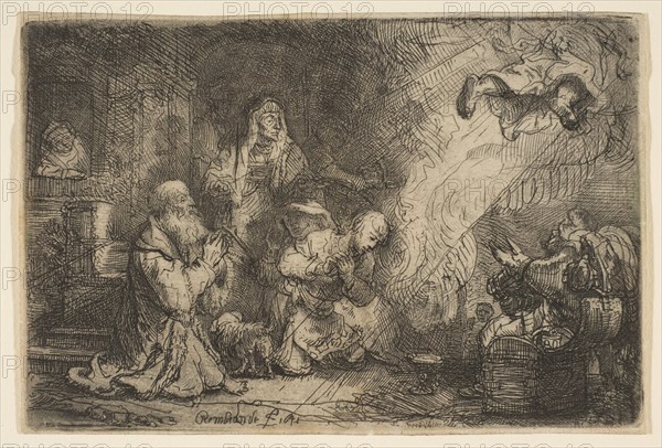 The Angel Departing from the Family of Tobias, 1641. Creator: Unknown.