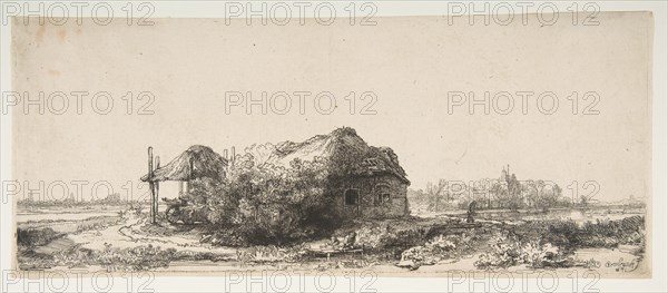 Landscape with a Cottage and a Haybarn, 1641. Creator: Rembrandt Harmensz van Rijn.
