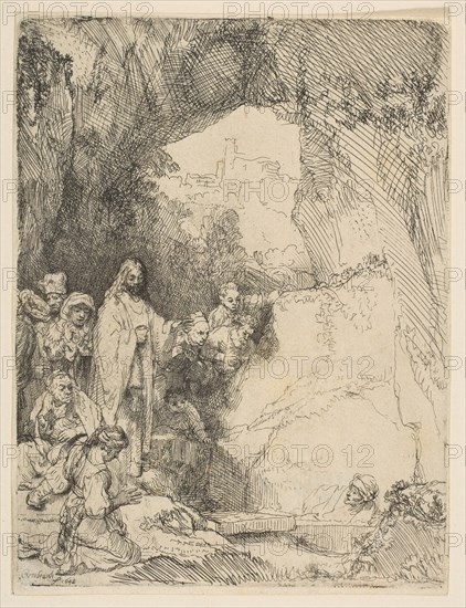 The Raising of Lazarus, small plate, 1642. Creator: Rembrandt Harmensz van Rijn.