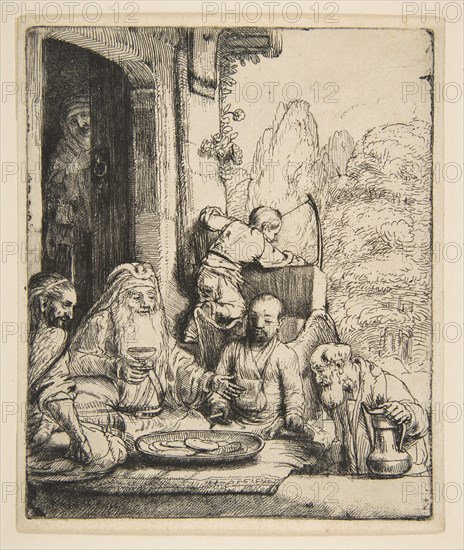 Abraham Entertaining the Angels, 1656. Creator: Rembrandt Harmensz van Rijn.