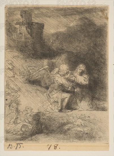 The Agony in the Garden, ca. 1652. Creator: Rembrandt Harmensz van Rijn.