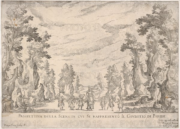 View of the scene in which is represented the Judgment of Paris