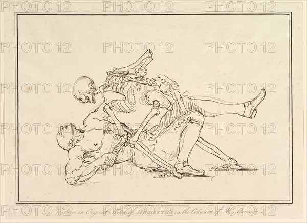 From an Original Sketch of William Hogarth's in the Collection of Mr. Morrison, March 1, 1782. Creator: Richard Livesay.