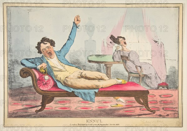 Ennui, November 20, 1829. Creator: Robert Seymour.