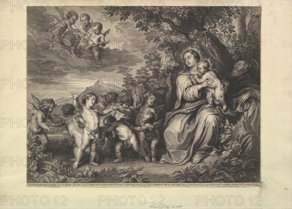 Rest on the Flight into Egypt, 1650-59. Creator: Boetius Adams Bolswert.