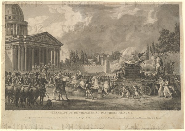 Translation de Voltaire au Panthéon Français, 1817. Creator: Simon Charles Miger.